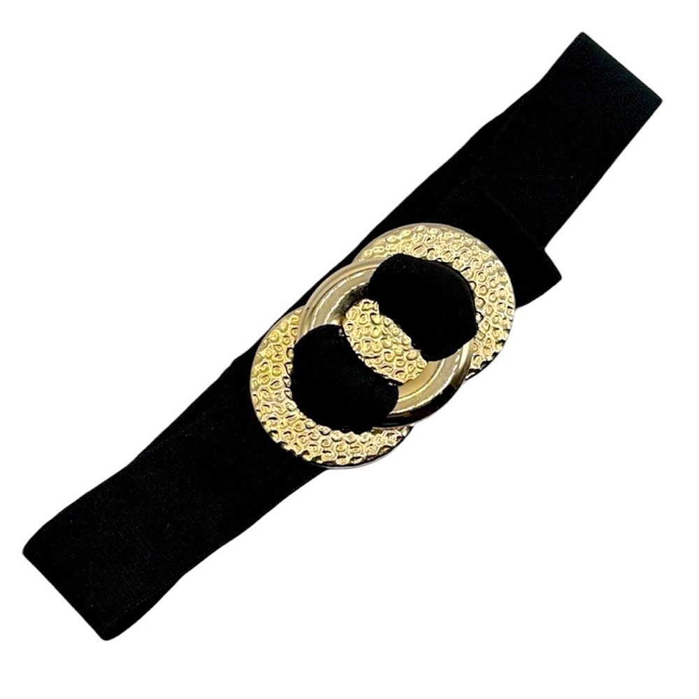 Vintage Stretch Gold Buckle Belt 70’s 80’s​​​​​​​